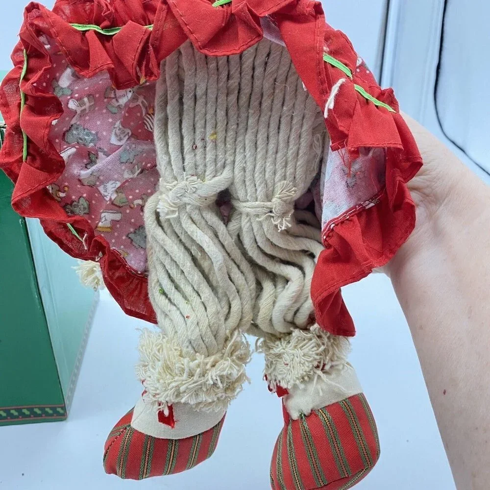 VTG 90s House Of Lloyd Flossie Christmas Bunny Doll Box‎ Holiday Cottagecore Y2K